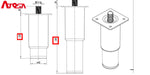 TAVOLO FREEZER 600 BT 3 PORTE - EPF3471-GR-SB-304T - ATOSA