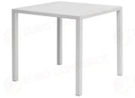 TAVOLO GARDA IN ACCIAIO 70×70 - BIANCO - AUTOLIVELLANTE