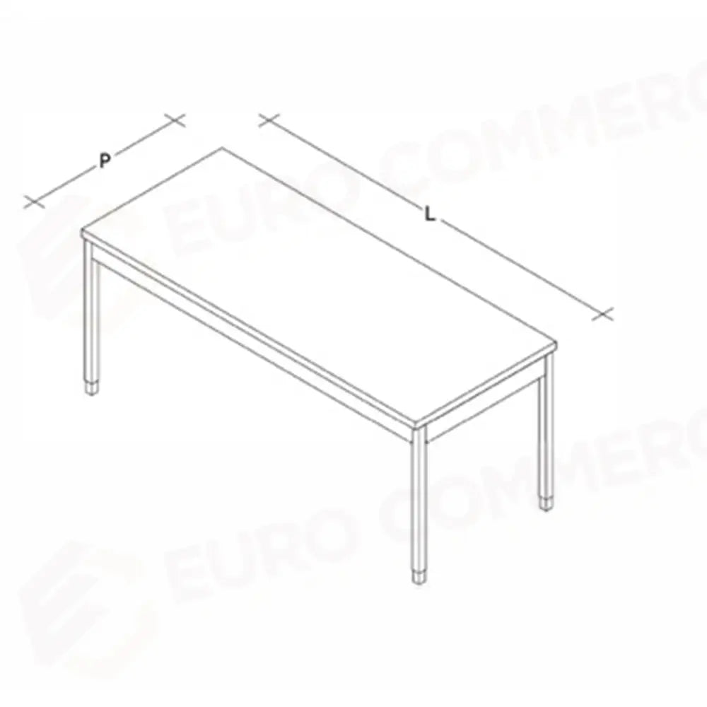 TAVOLO CON RIPIANO - CVS INOX - TAVOLO