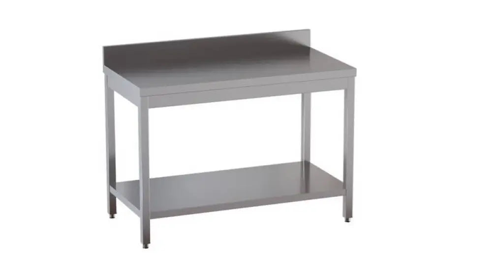 TAVOLO INOX 1200X700XH950 CON ALZATINA - TV127A - KAREL - Attrezzatura