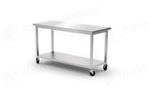 TAVOLO INOX MOBILE CON RIPIANO HENDI - 815793