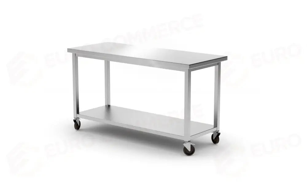 TAVOLO INOX MOBILE CON RIPIANO HENDI - 815793