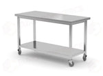 TAVOLO INOX MOBILE CON RIPIANO HENDI - 815793