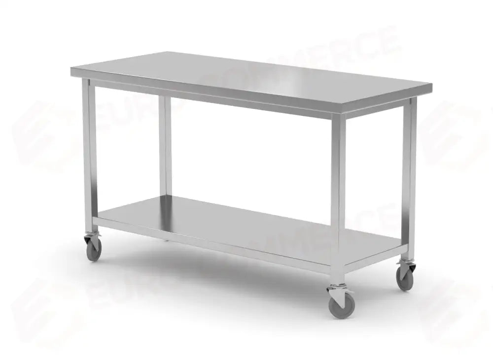 TAVOLO INOX MOBILE CON RIPIANO HENDI - 815793