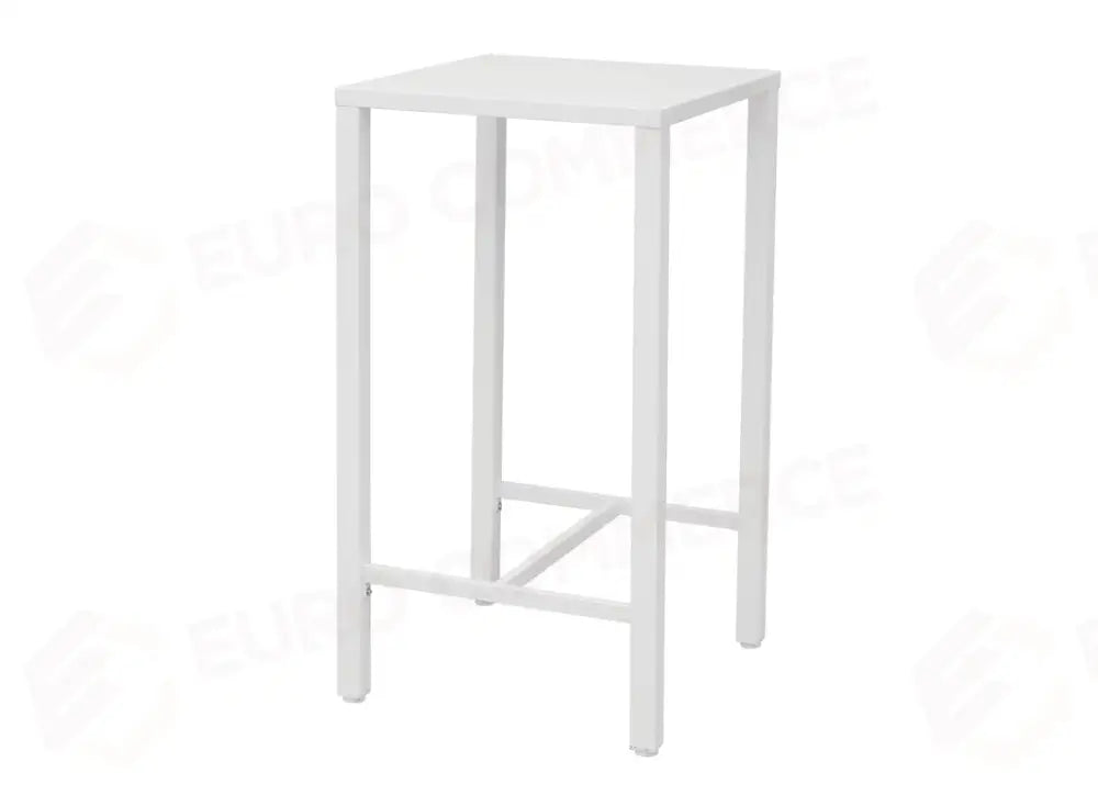 TAVOLO ISEO ALTO IN ACCIAIO 60×60 - BIANCO
