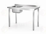 TAVOLO LAVANDINO IMBULLONATO HENDI KITCHEN LINE AL CENTRO 600X600X(H)850MM - 816752