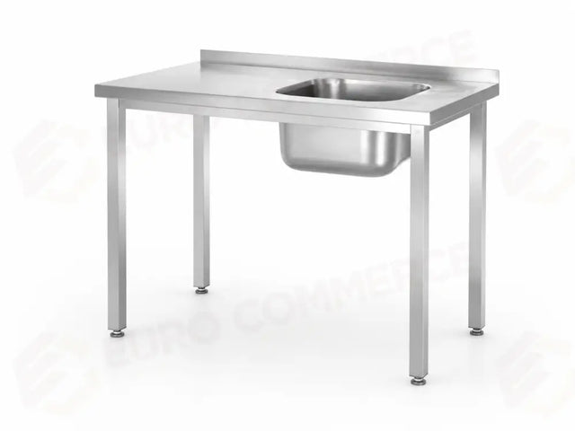 TAVOLO LAVANDINO, IMBULLONATO, HENDI, KITCHEN LINE, LAVANDINO SUL LATO DESTRO, 800X600X(H)850MM - 816769