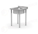 TAVOLO LAVANDINO IMBULLONATO HENDI KITCHEN LINE SUL LATO SINISTRO 800X600X(H)850MM - 816776
