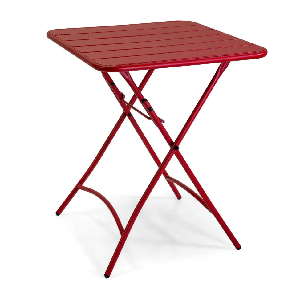 TAVOLO METALLO ROVIGO PIEGHEVOLE ROSSO CM60X60H72 - 6466440000 - VACCHETTI