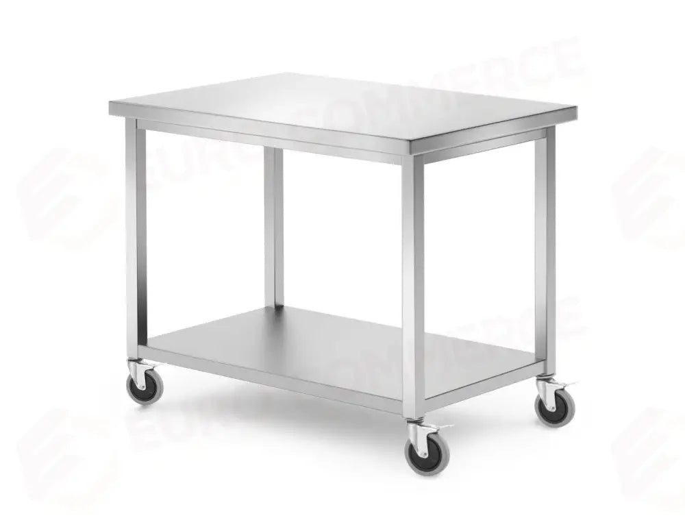 TAVOLO MOBILE CON RIPIANO - IMBULLONATO KITCHEN LINE 1000X700X(H)850MM - HENDI