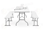 TAVOLO PER BUFFET PIEGEHVOLE HENDI CARICO MASSIMO 150 KG. 1830X750X(H)740MM - 810910