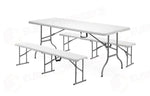TAVOLO PER BUFFET PIEGEHVOLE HENDI CARICO MASSIMO 150 KG. 1830X750X(H)740MM - 810910