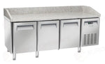 TAVOLO PER PIZZA REFRIGERATO PER VASSOI 600X400MM +2°/+8°C - QZ 30 - COOL HEAD