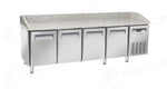 TAVOLO PER PIZZA REFRIGERATO PER VASSOI 600X400MM +2°/+8°C - QZ 40 - COOL HEAD