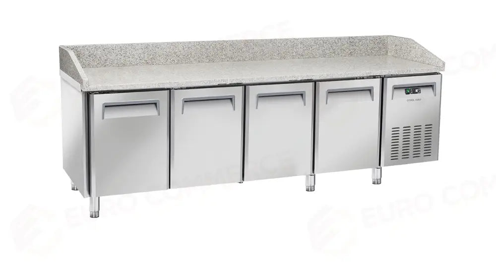 TAVOLO PER PIZZA REFRIGERATO PER VASSOI 600X400MM +2°/+8°C - QZ 40 - COOL HEAD