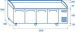 TAVOLO PER PIZZA REFRIGERATO PER VASSOI 600X400MM +2°/+8°C - QZ 40 - COOL HEAD