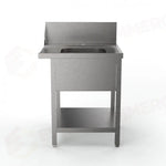 TAVOLO PRELAVAGGIO CON FORO SBARAZZO MD-700 DX (700 X 750 850 MM) - 5712530 - SAMMIC
