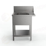 TAVOLO PRELAVAGGIO CON FORO SBARAZZO MI-700 SX (700 X 750 850 MM) - 5712540 - SAMMIC
