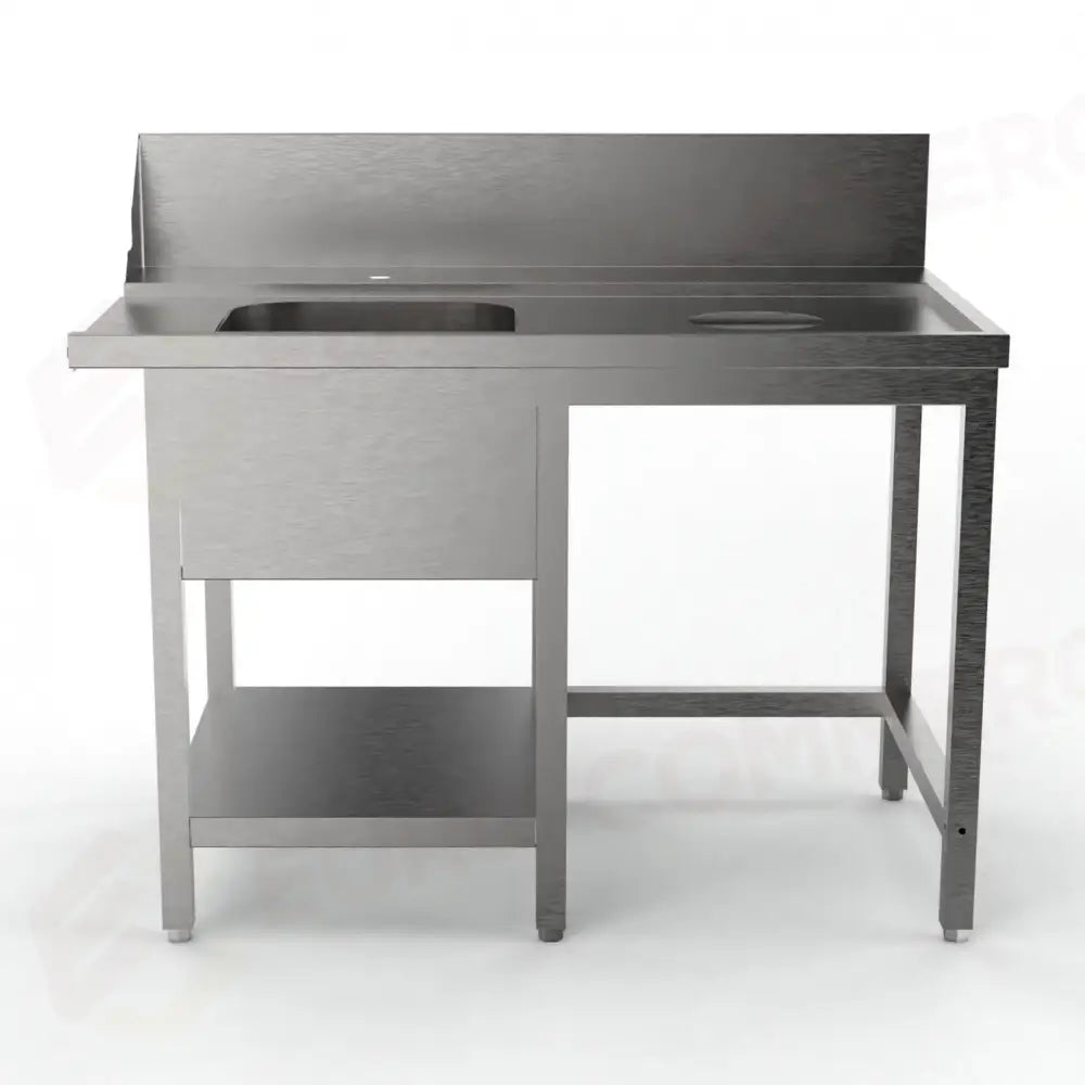 TAVOLO PRELAVAGGIO CON FORO SBARAZZO MPD-1200 DX (1200 X 750 850 MM) - 5712550 - SAMMIC