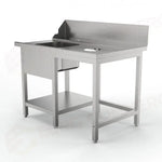 TAVOLO PRELAVAGGIO CON FORO SBARAZZO MPD-1200 DX (1200 X 750 850 MM) - 5712550 - SAMMIC