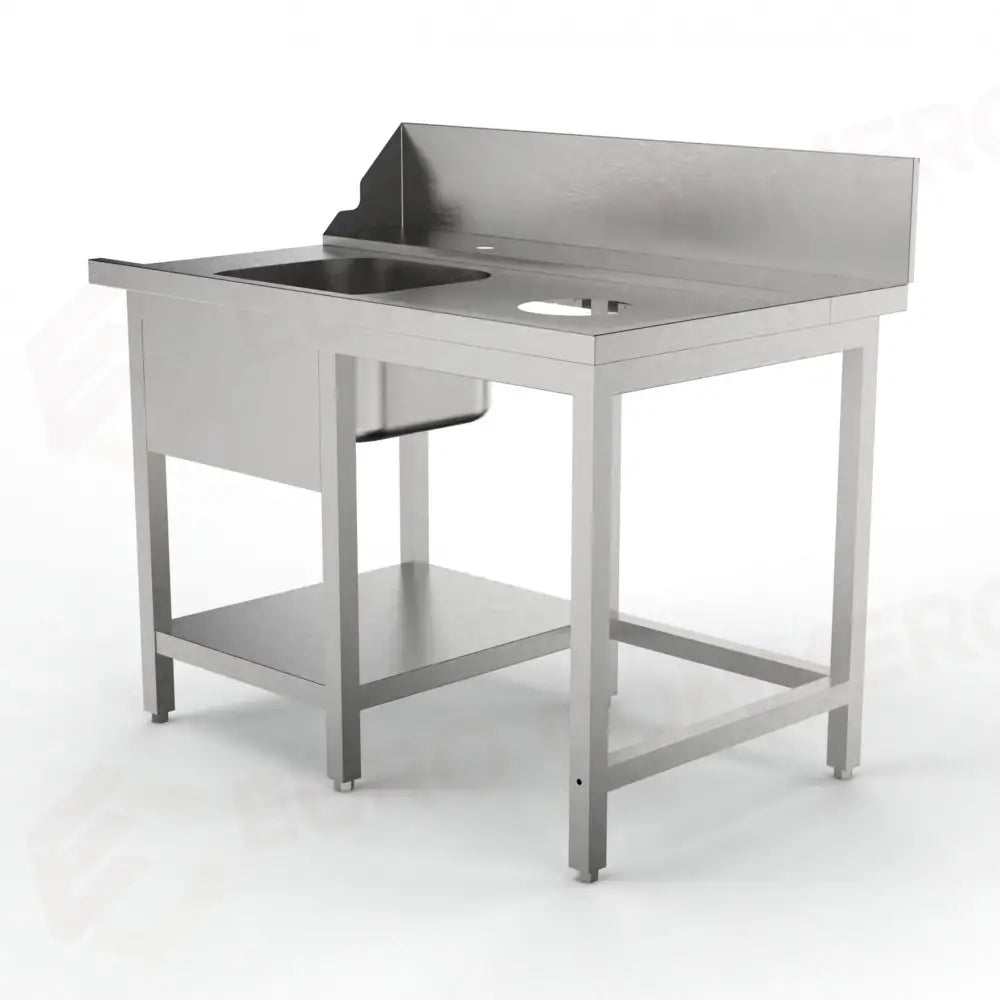 TAVOLO PRELAVAGGIO CON FORO SBARAZZO MPD-1200 DX (1200 X 750 850 MM) - 5712550 - SAMMIC