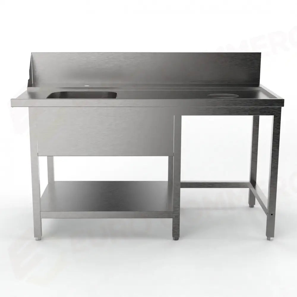 TAVOLO PRELAVAGGIO CON FORO SBARAZZO MPD-1500 DX (1500 X 750 850 MM) - 5712552 - SAMMIC