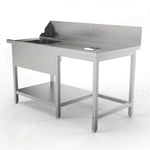TAVOLO PRELAVAGGIO CON FORO SBARAZZO MPD-1500 DX (1500 X 750 850 MM) - 5712552 - SAMMIC