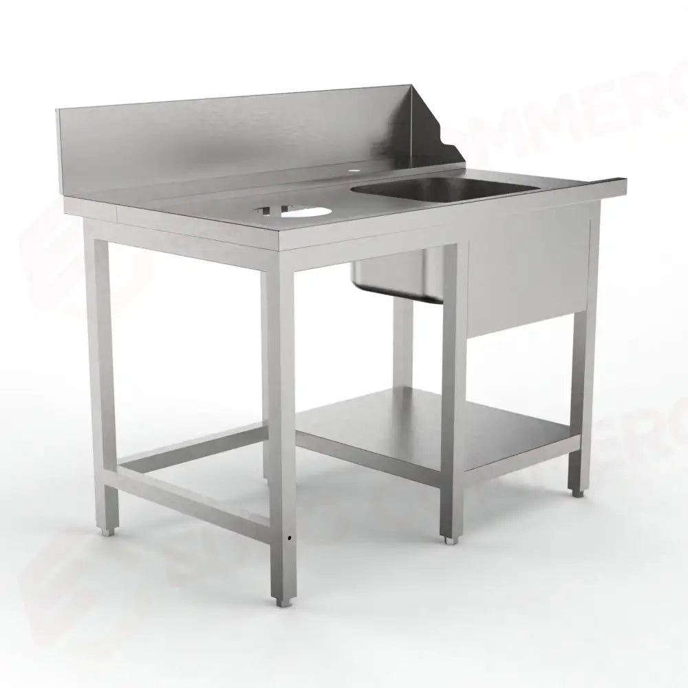 TAVOLO PRELAVAGGIO CON FORO SBARAZZO MPI-1200 SX (1200 X 750 850 MM) - 5712560 - SAMMIC