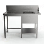 TAVOLO PRELAVAGGIO CON FORO SBARAZZO MPI-1200 SX (1200 X 750 850 MM) - 5712560 - SAMMIC