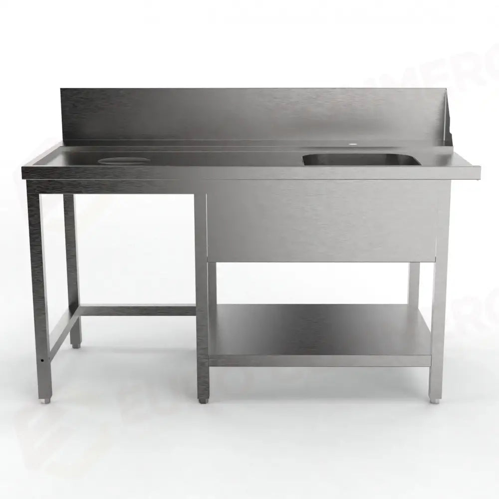 TAVOLO PRELAVAGGIO CON FORO SBARAZZO MPI-1500 SX (1500 X 750 850 MM) - 5712562 - SAMMIC