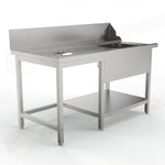TAVOLO PRELAVAGGIO CON FORO SBARAZZO MPI-1500 SX (1500 X 750 850 MM) - 5712562 - SAMMIC