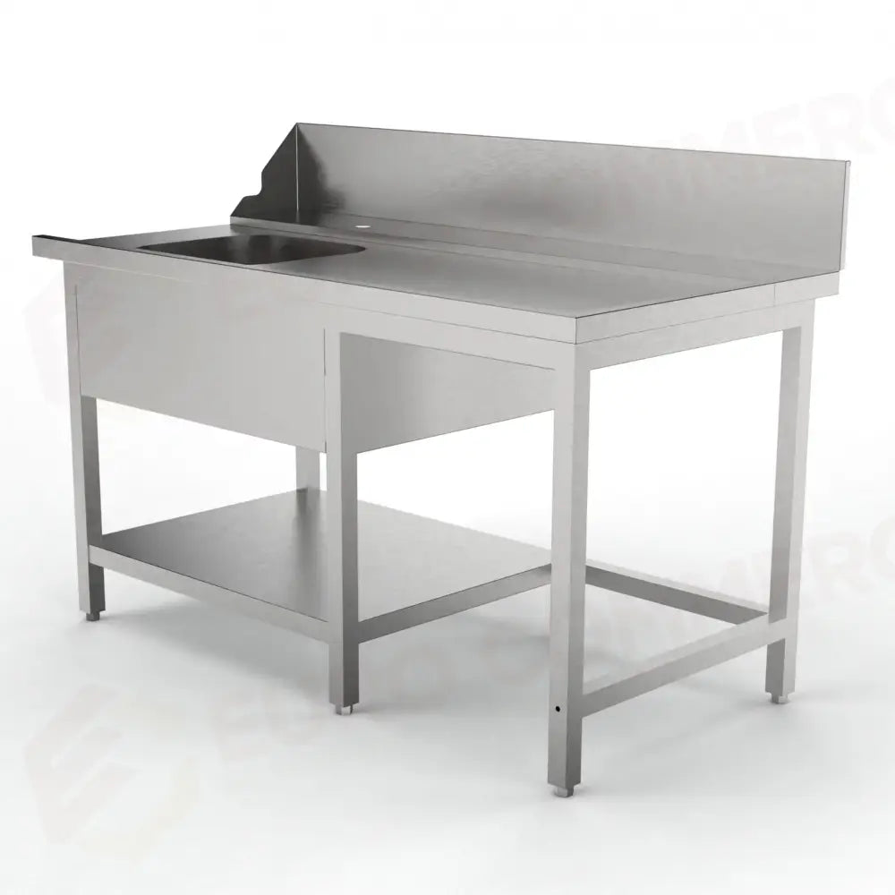 TAVOLO PRELAVAGGIO DX SENZA FORO SBARAZZO MPD-1500 L (1500 X 750 850 MM) - 5712553 - SAMMIC