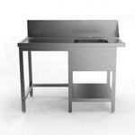 TAVOLO PRELAVAGGIO SX SENZA FORO SBARAZZO MPI-1200 L (1200 X 750 850 MM) - 5712561 - SAMMIC