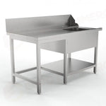 TAVOLO PRELAVAGGIO SX SENZA FORO SBARAZZO MPI-1500 L (1500 X 750 850 MM) - 5712563 - SAMMIC