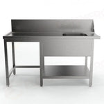 TAVOLO PRELAVAGGIO SX SENZA FORO SBARAZZO MPI-1500 L (1500 X 750 850 MM) - 5712563 - SAMMIC