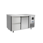 TAVOLO REFRIGERATO ATOSA 700 TN - 1 PORTA GN 1/1 - CASSETTIERA GN 1/2 - EPF3523-GR-304T - ATOSA