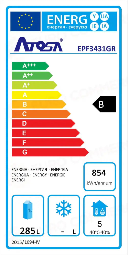 TAVOLO REFRIGERATO ATOSA 600 TN - 3 PORTE - EPF3431-GR-304T