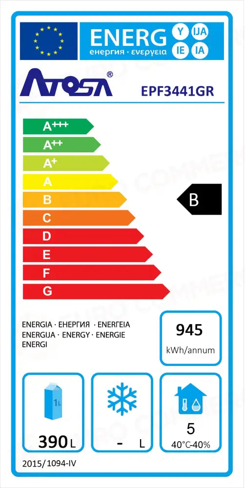 TAVOLO REFRIGERATO ATOSA 600 TN - 4 PORTE - EPF3441-GR-304T
