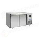 TAVOLO REFRIGERATO ATOSA 700 TN - 2 PORTE - GN 1/1 - CON ALZATINA - EPF3422-GR-SB-304T