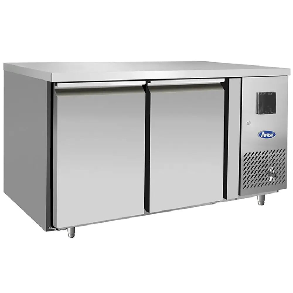 TAVOLO REFRIGERATO ATOSA 700 TN - 2 PORTE - GN 1/1 - CON ALZATINA - EPF3422-GR-SB-304T - ATOSA