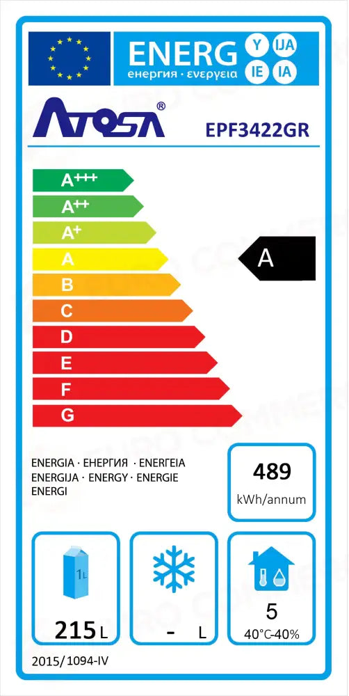 TAVOLO REFRIGERATO ATOSA 700 TN - 2 PORTE - GN 1/1 - EPF3422-GR-304T