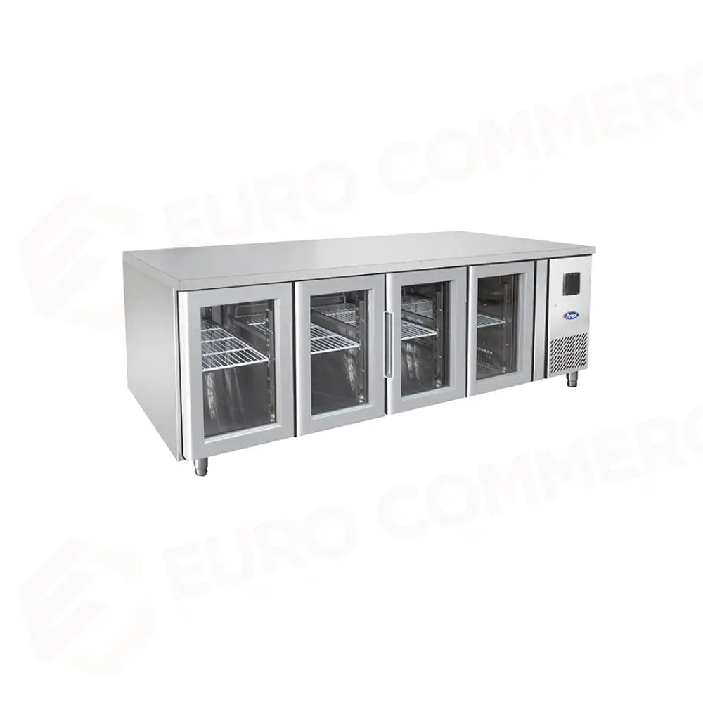 TAVOLO REFRIGERATO ATOSA 700 TN - 4 PORTE IN VETRO - GN 1/1 - EPF3741-GR-304T