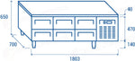 TAVOLO REFRIGERATO GN1/1 -2°/+8°C - U-GN 3160 - COOL HEAD