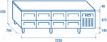 TAVOLO REFRIGERATO GN1/1 -2°/+8°C - U-GN 4180 - COOL HEAD