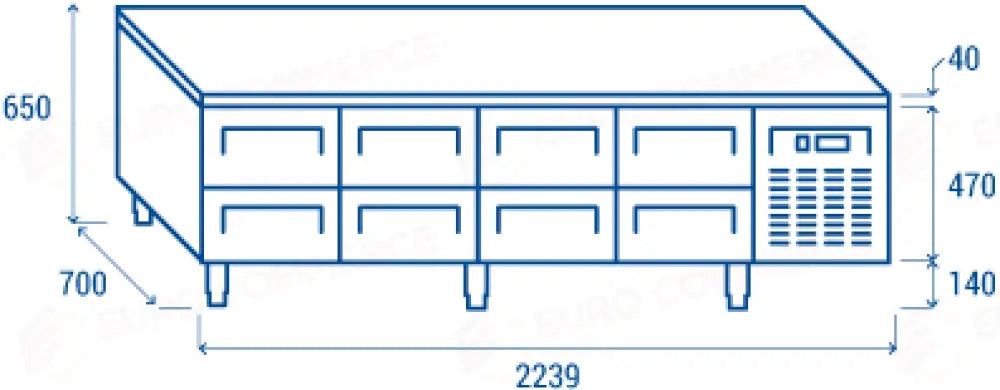 TAVOLO REFRIGERATO GN1/1 -2°/+8°C - U-GN 4180 - COOL HEAD