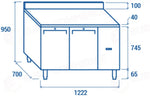 TAVOLO REFRIGERATO GN1/1 (COMANDO REMOTO) -2°/+8°C - QR 2200SG - COOL HEAD