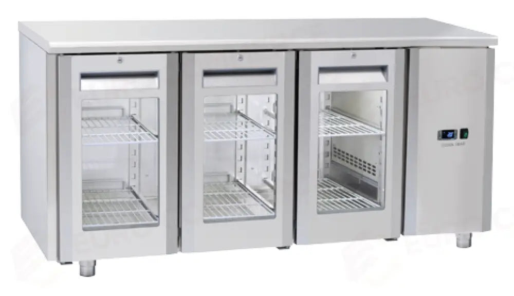 TAVOLO REFRIGERATO GN1/1 (COMANDO REMOTO/PORTAVETRO) +3°/+10°C - QRG 3100SG - COOL HEAD