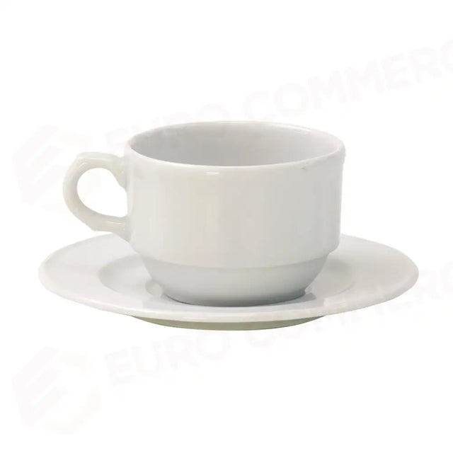 STACKABLE TEA CUP WITH SAUCER 20 CL ​​WHITE SISSY 232/237 INKER - 8850560 - MEDRI
