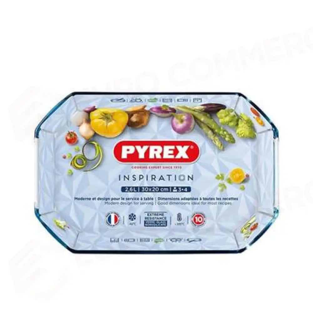 TEGAME RETTANGOLARE 2 LT - 27X18 CM INSPIRATION 293B PYREX - 0820649 - MEDRI