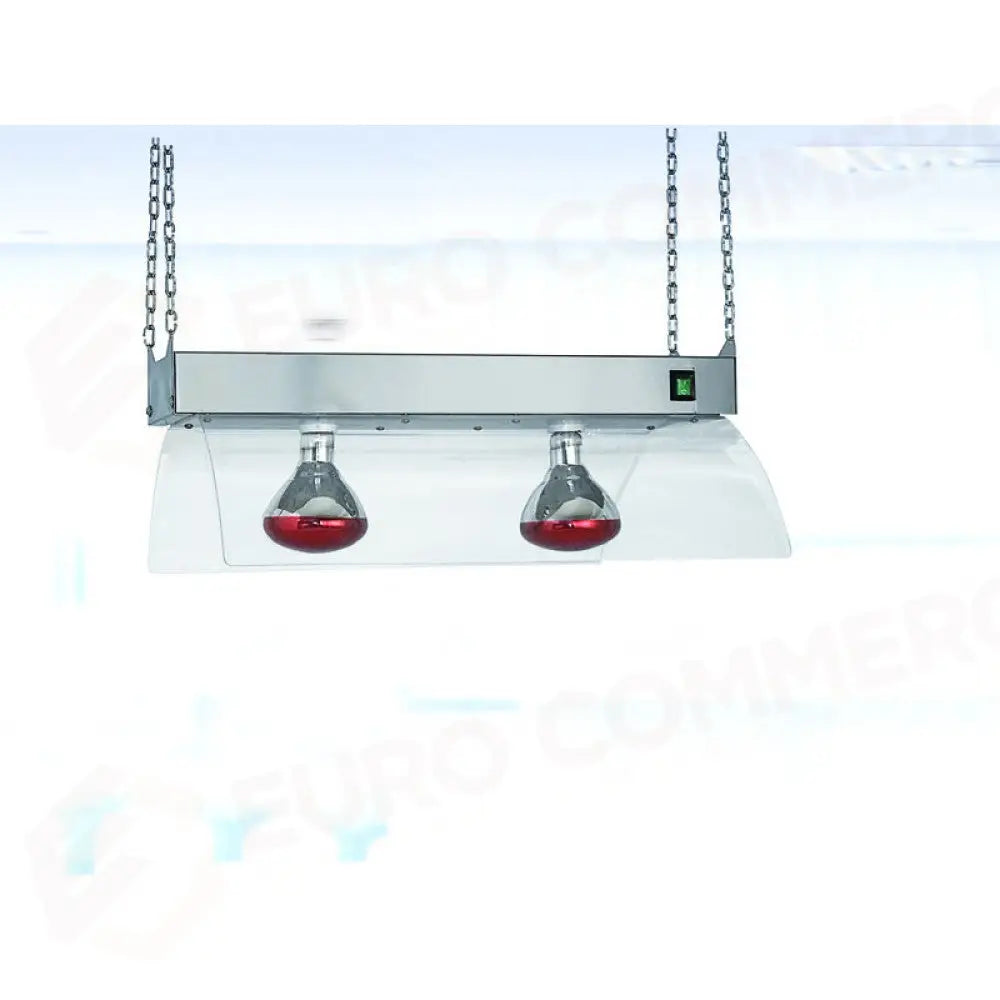 TELAIO INOX A SOSPENSIONE CON LAMPADE A INFRAROSSI GN 2/1 - 9566S - METALCARRELLI - CARRELLI
